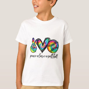 Camiseta Paz Amor Softll Tie Dye Engraçado Amantes do Softl