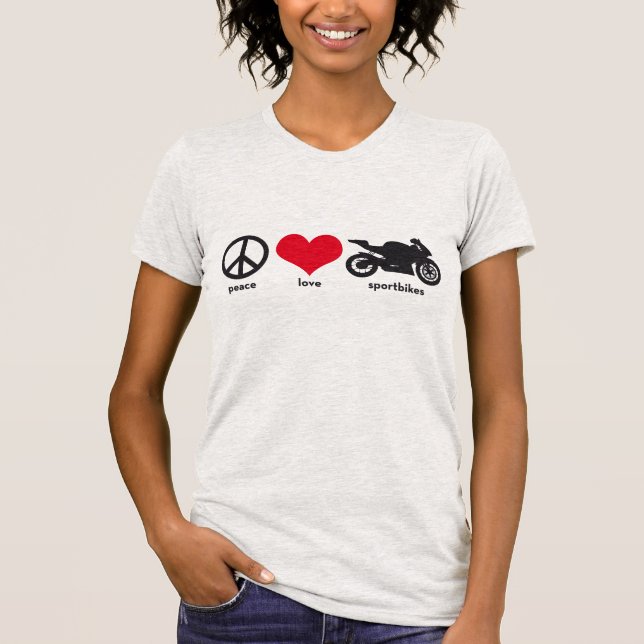 Camiseta Paz • Amor • Sportbikes (Frente)