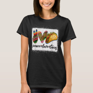 Camiseta Paz Amor Tacos Cute Taco Terça-feira Comida Mexica