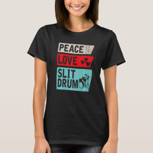 Camiseta Paz Amor Tambor Escorregado Tambor Escorregado Afr