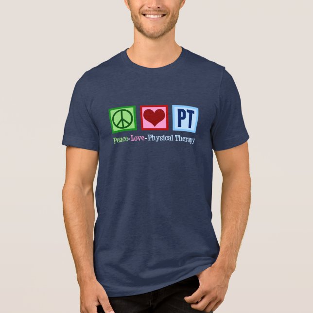 Camiseta Paz Amor Terapia Física Legal PT (Frente)