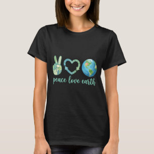 Camiseta Paz amor terra eco friendly natureza dia da terra
