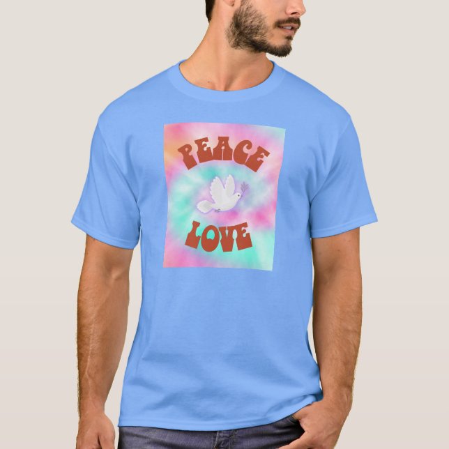 Camiseta Paz Amor Tie Dye (Frente)