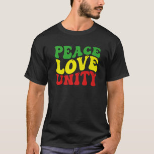 Camiseta Paz Amor Unidade Reggae Roots Jamaica Rasta Reggae