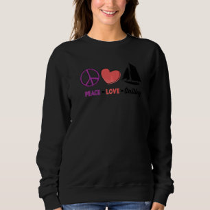Camiseta Paz Amor Vela Barco à Vela Marinheiro Capitão Coma
