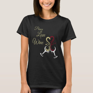 Camiseta Paz Amor Vinho Slim Fit