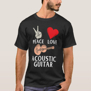 Camiseta Paz Amor Violão Guitarristas Música Instru