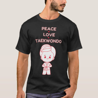 Camiseta Paz Amoraekwondo Vermelho Esporte Contorno amigo