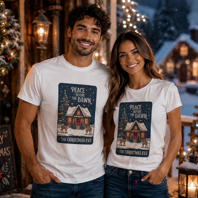 Camiseta Paz Antes da Aurora na Véspera de Natal (Criador carregado)
