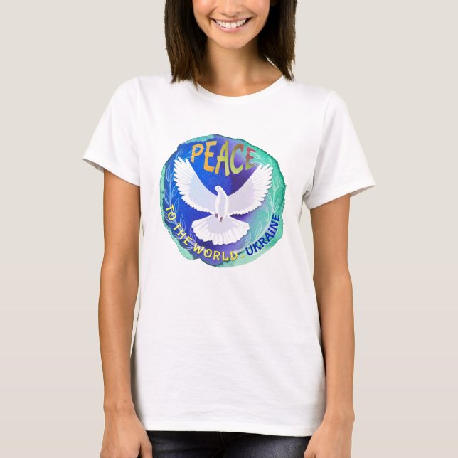 Camiseta Paz ao Mundo - Ucrânia (Frente)