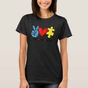 Camiseta Paz Autismo Quebra-cabeça do Autismo Autismo do Fr