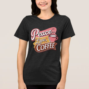 Camiseta Paz bonita ama arte de café