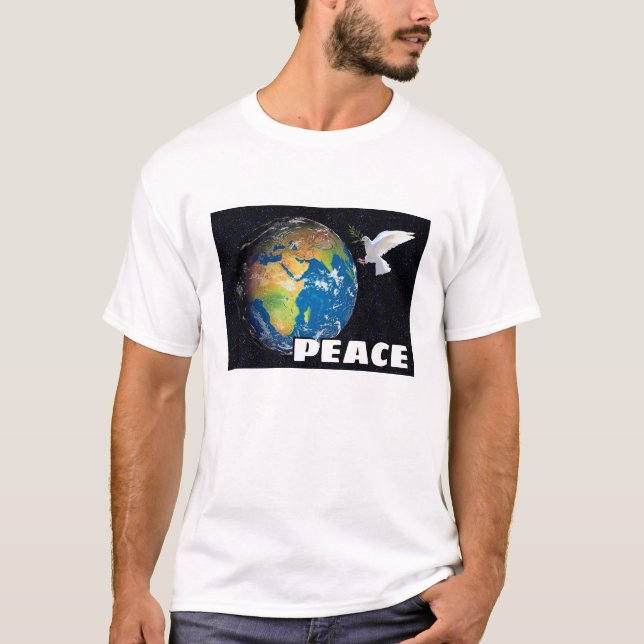 Camiseta Paz - Camisa-T mundial (leve) (Frente)