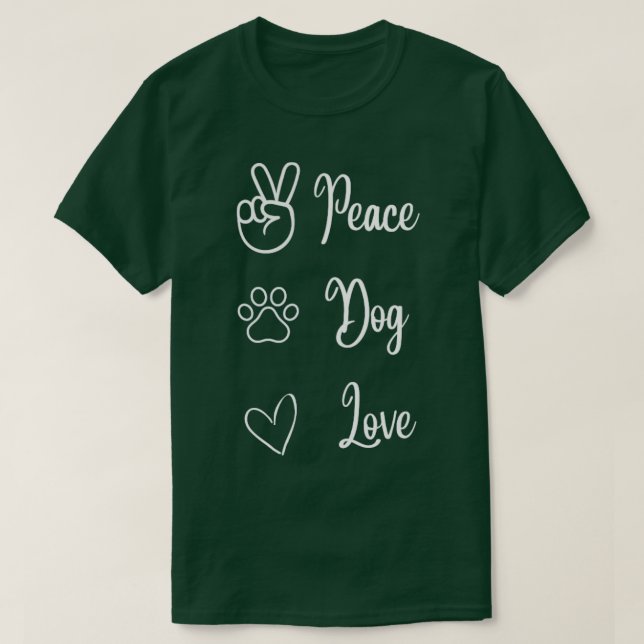 Camiseta Paz Cão Amor (Frente do Design)