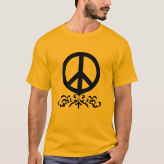 Camiseta paz com flourish