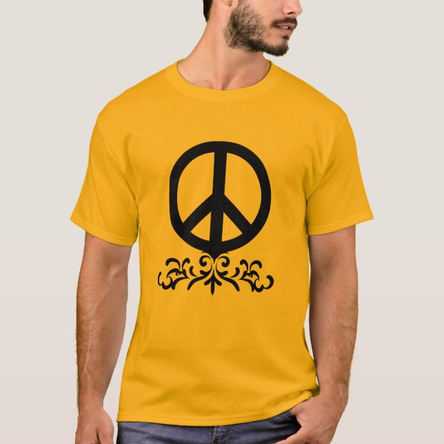 Camiseta paz com flourish (Frente)