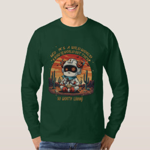 Camiseta Paz cósmica em um mundo selvagem