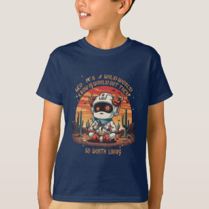 Camiseta Paz cósmica em um mundo selvagem
