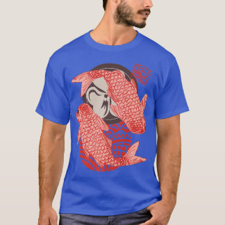 Camiseta Paz da Terapia Mental Ying Yang Gift Koi Fish