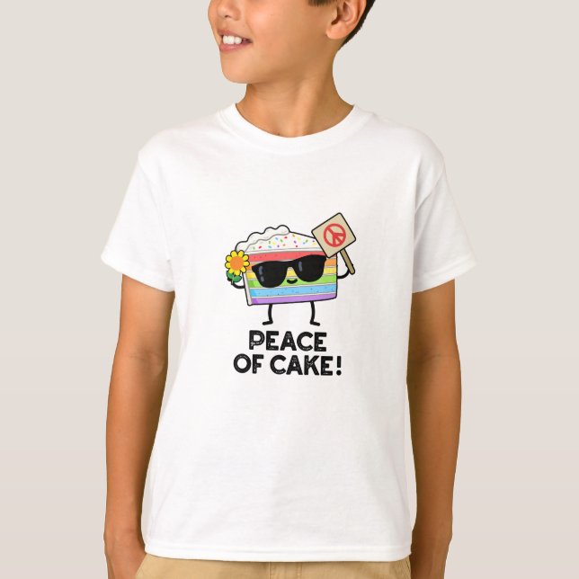 Camiseta Paz De Comida Engraçado De Bolo (Frente)