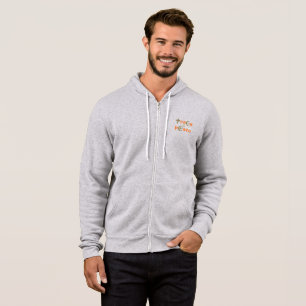 Camiseta Paz de Ensino   Homens Cheio-zip-Hoodie