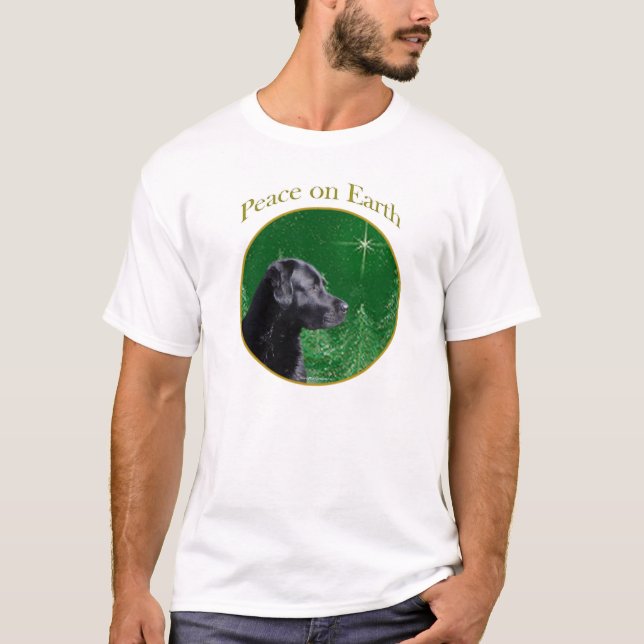 Camiseta Paz de Labrador Retriever (preto) (Frente)