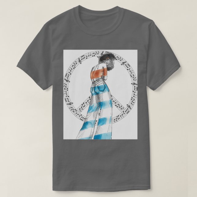 CAMISETA PAZ DE MÚSICA (Frente do Design)