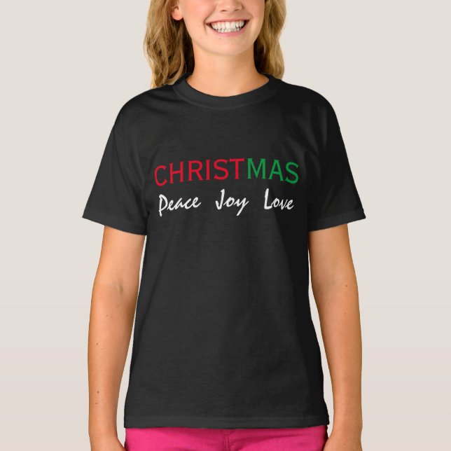 CAMISETA PAZ DE NATAL ALEGRIA AMOR TIPOGRAFIA (Frente)