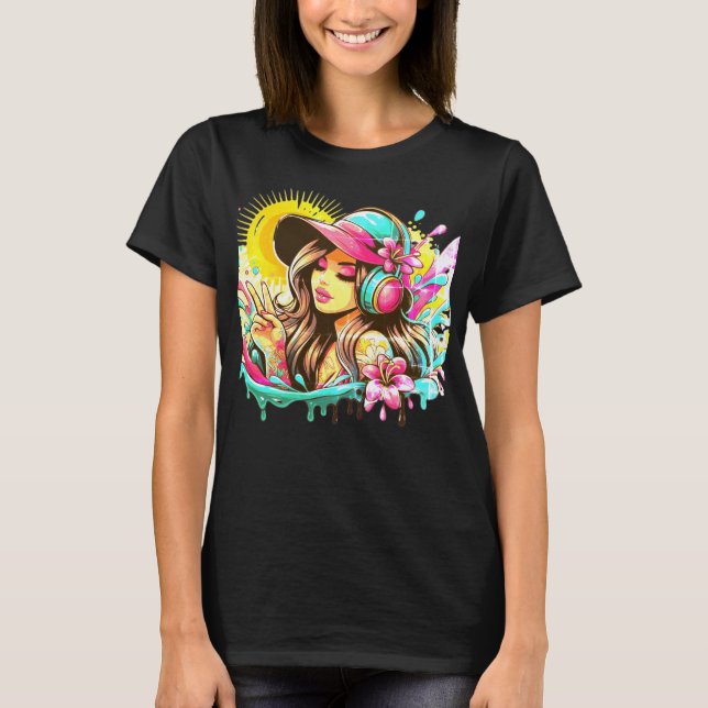 Camiseta Paz de Verão - Coleção de Tinta (Frente)