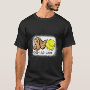 Camiseta Paz Desbotada Amor Suavell Mamãe Estampa de Leopar