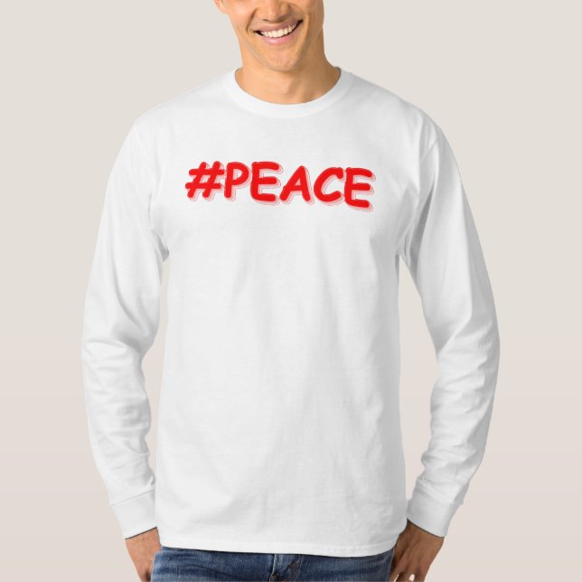 Camiseta "#PAZ" Design. Comprar Agora (Frente)