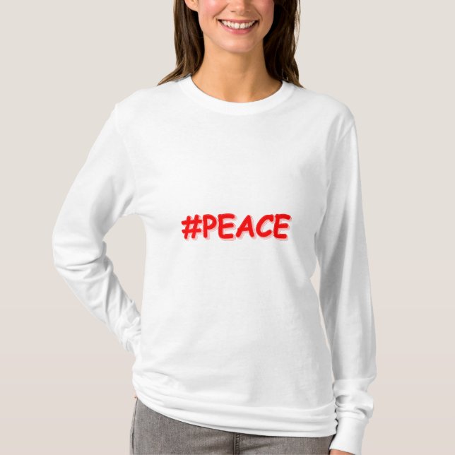 Camiseta "#PAZ" Design. Comprar Agora (Frente)