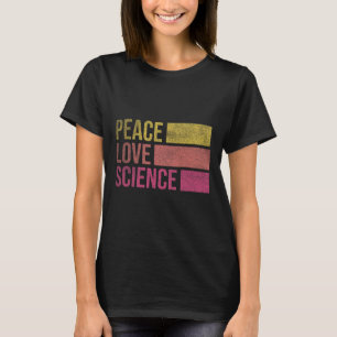 Camiseta Paz Divertida Amor Ciência Amantes Matemática Quím