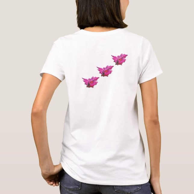 Camiseta Paz doce do presente do anjo, a branca e a (Verso)