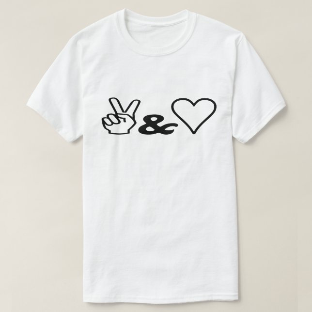 Camiseta Paz e Amor (Frente do Design)
