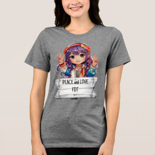 Camiseta Paz e Amor Anti-Trump Merch