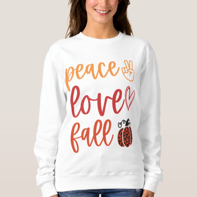 Camiseta Paz e Amor Cai com Pumpkin Leopardo (Frente)