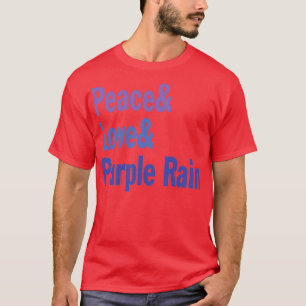 Camiseta Paz e amor e chuva roxa