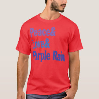 Camiseta Paz e amor e chuva roxa