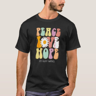 Camiseta Paz e Amor Esperam Alergia Látex Sensibilização