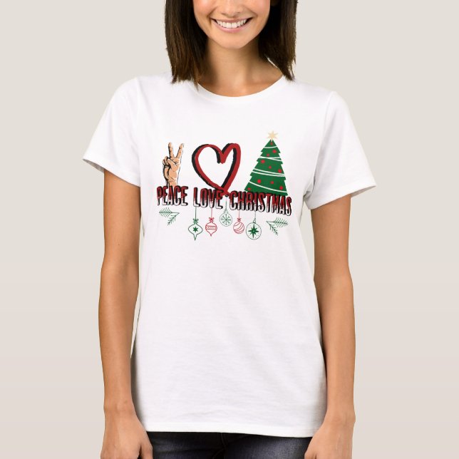 Camiseta Paz e Amor Natal (Frente)