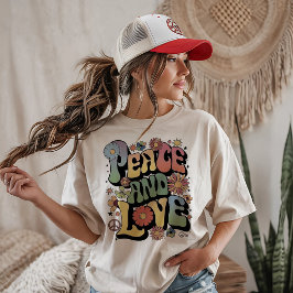 Camiseta Paz e Amor Retro