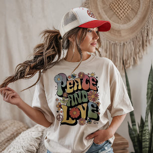 Camiseta Paz e Amor Retro