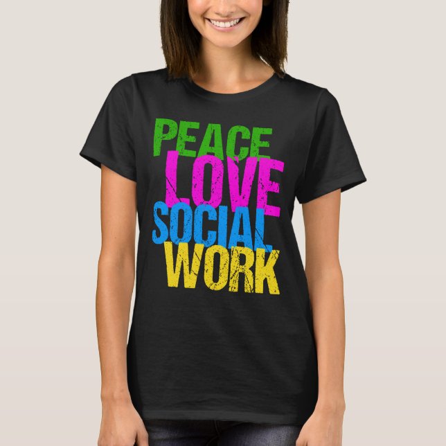 Camiseta Paz e Amor Trabalho Social (Frente)