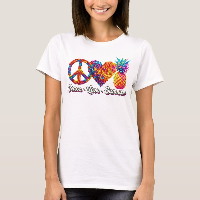 Camiseta Paz e amor verão (Frente)