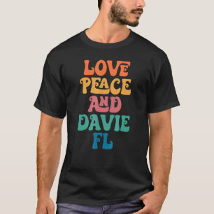 Camiseta Paz e Davie Florida, Groovy Davie City