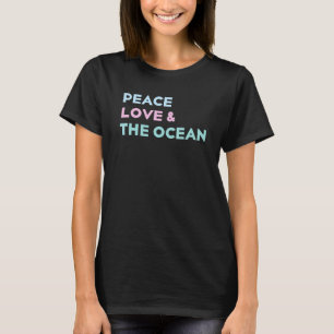 Camiseta Paz E O Clima De Verão Para As Mulheres T