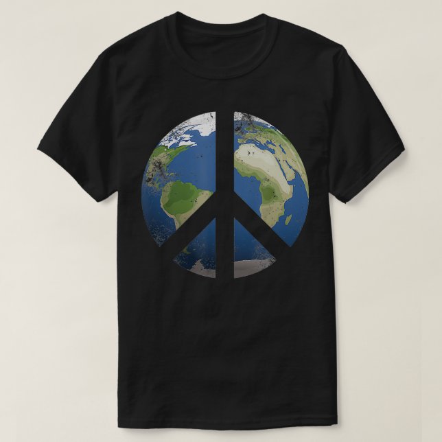 Camiseta Paz e paz no Dia Mundial da Paz (Frente do Design)
