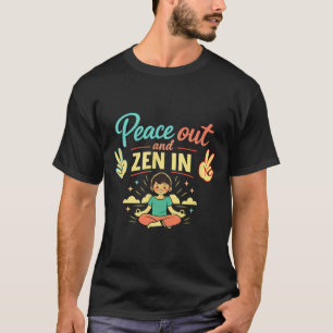 Camiseta Paz e Zen em Vibrações Frias Arte de Saúde Mental
