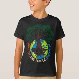 Camiseta Paz em Árvore Amor - Proteção Ambiental Terra D